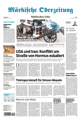 Cover of Markische Oderzeitung Strausberg
