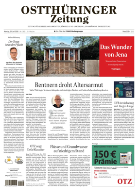 Cover of Ostthuringer Zeitung (Posneck)