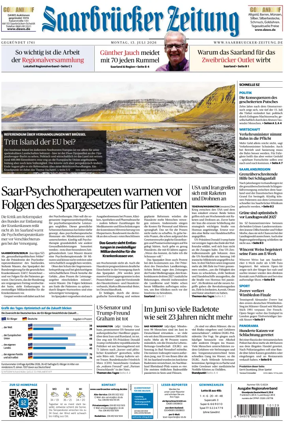 Cover of Saarbruecker Zeitung