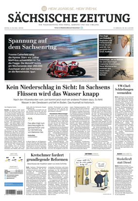 Cover of Sachsische Zeitung (Pirna Sebnitz)