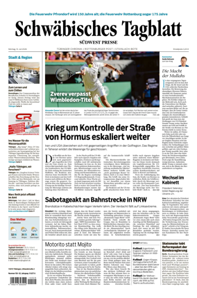 Cover of Schwabisches Tagblatt - Tubinger Chronik