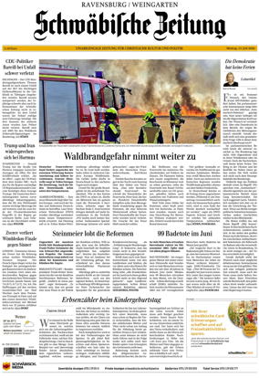Cover of Schwabische Zeitung (Ravensburg / Weingarten)