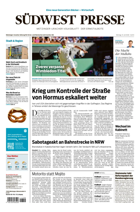 Cover of Sudwest Presse - Metzinger Uracher Volksblatt - Der Ermstalbote