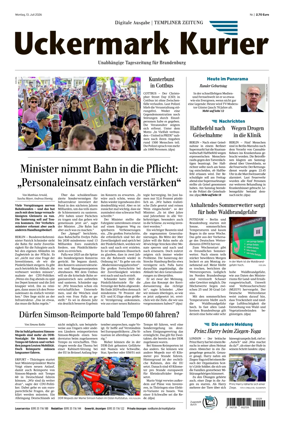 Cover of Templiner Zeitung
