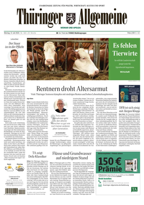 Cover of Thuringer Allgemeine (Apolda)
