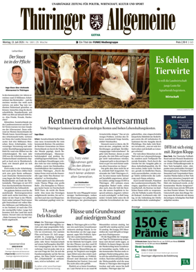 Cover of Thuringer Allgemeine (Gotha)