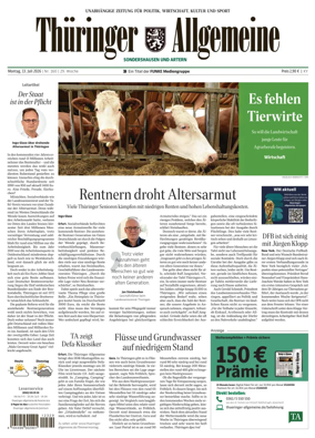 Cover of Thuringer Allgemeine (Sonderhausen und Artern)