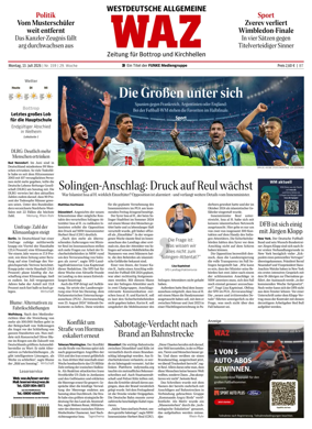 Cover of Westdeutsche Allgemeine Zeitung (Bottrop)