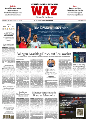 Cover of Westdeutsche Allgemeine Zeitung (Hattingen)