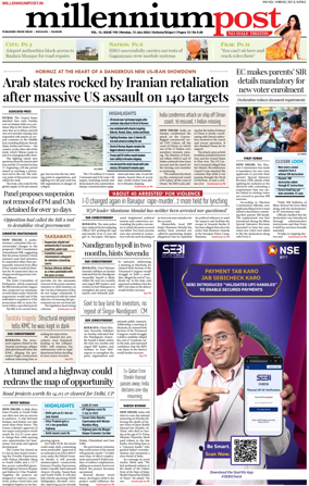 Cover of Millennium Post (Kolkata)