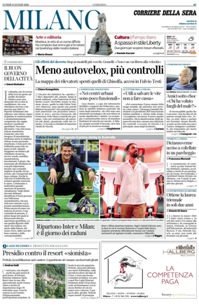 Cover of Corriere della Sera (Milano)