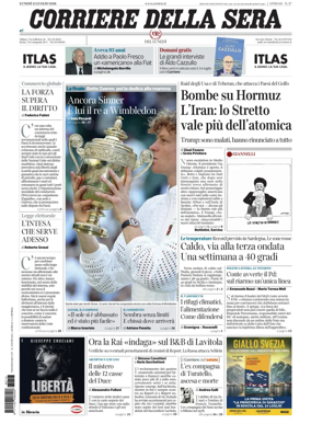Cover of Corriere della Sera