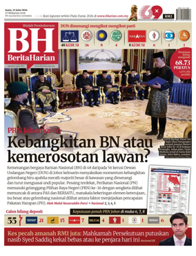 Cover of Berita Harian