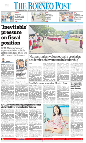 Cover of The Borneo Post (Sarawak)