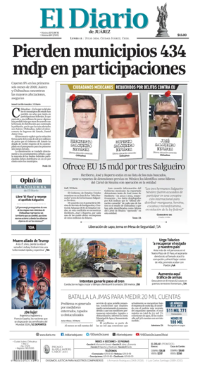 Cover of El Diario de Juarez