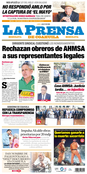 Cover of La Prensa de Coahuila