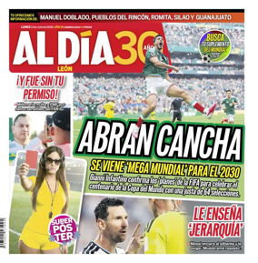 Cover of Periodico Al Dia (Leon)