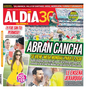 Cover of Periodico Al Dia (Salamanca)