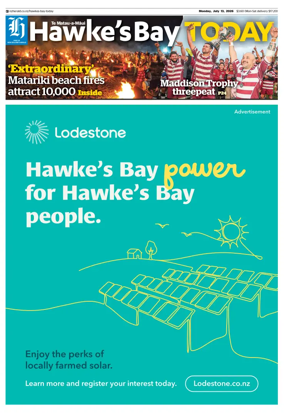 Cover of Hawke's Bay Today