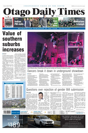 Cover of Otago Daily Times