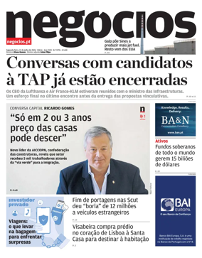 Cover of Jornal de Negocios