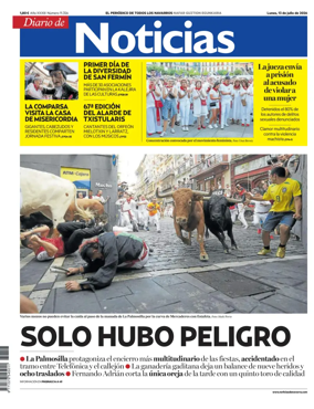 Cover of Diario de Noticias (Spain)