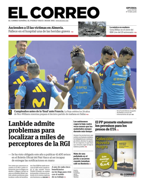 Cover of El Correo (Gipuzkoa)
