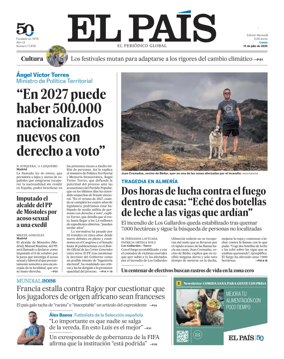 Cover of EL PAIS Andalucia
