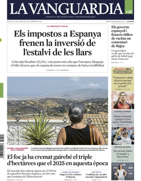 Cover of La Vanguardia (Catalonia - 1st edition)