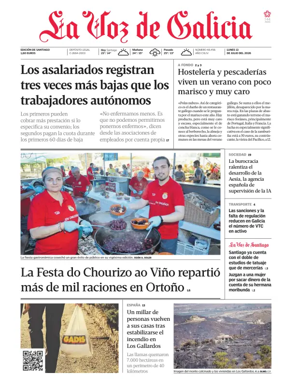 Cover of La Voz de Galicia (Santiago)