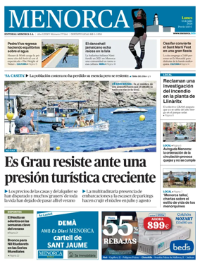 Cover of Menorca Diario Insular