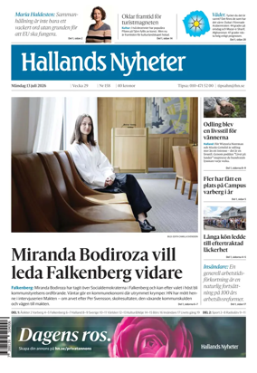 Cover of Hallands Nyheter