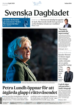 Cover of Svenska Dagbladet