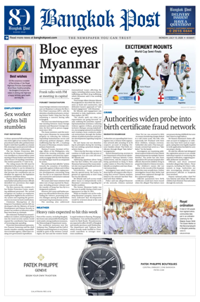 Cover of Bangkok Post