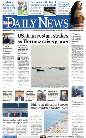 Cover of Hurriyet Daily News & Economic Review