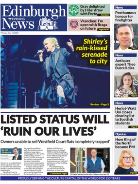 Cover of Edinburgh Evening News