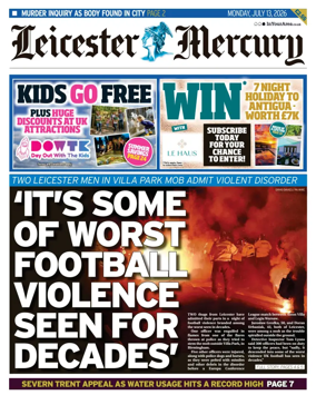 Cover of Leicester Mercury
