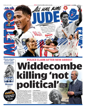 Cover of Metro (UK)