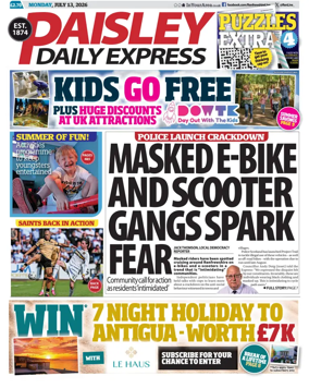Cover of Paisley Daily Express