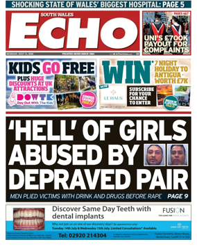 Cover of South Wales Echo