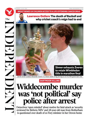 Cover of The Independent