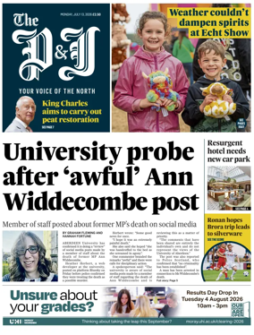 Cover of The Press and Journal (Aberdeen and Aberdeenshire)