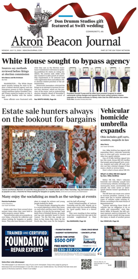 Cover of Akron Beacon Journal