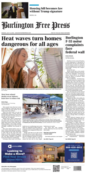 Cover of Burlington Free Press