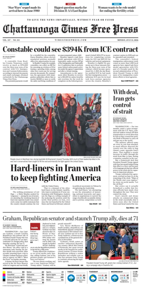 Cover of Chattanooga Times Free Press
