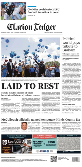 Cover of Clarion Ledger