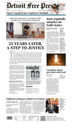 Cover of Detroit Free Press