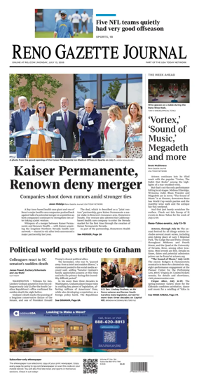 Cover of Reno Gazette Journal