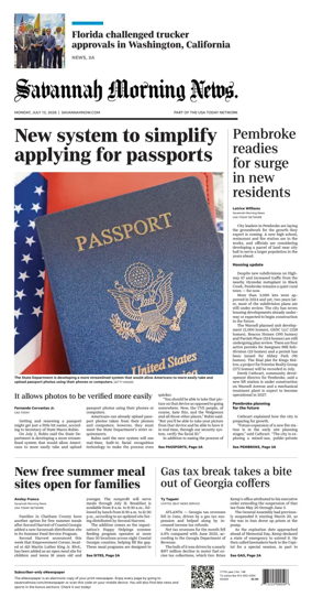 Cover of Savannah Morning News