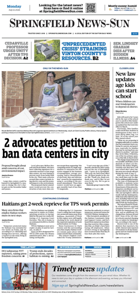 Cover of Springfield News-Sun